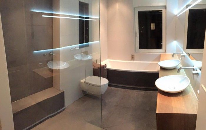 Mooie badkamer met betontegels, rustig en strak | interieur ... Mooie badkamer met betontegels, rustig en strak | interieur ...