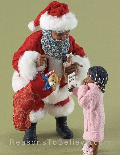 thank you santa black santa accepting a thank you note from a thank you santa claus