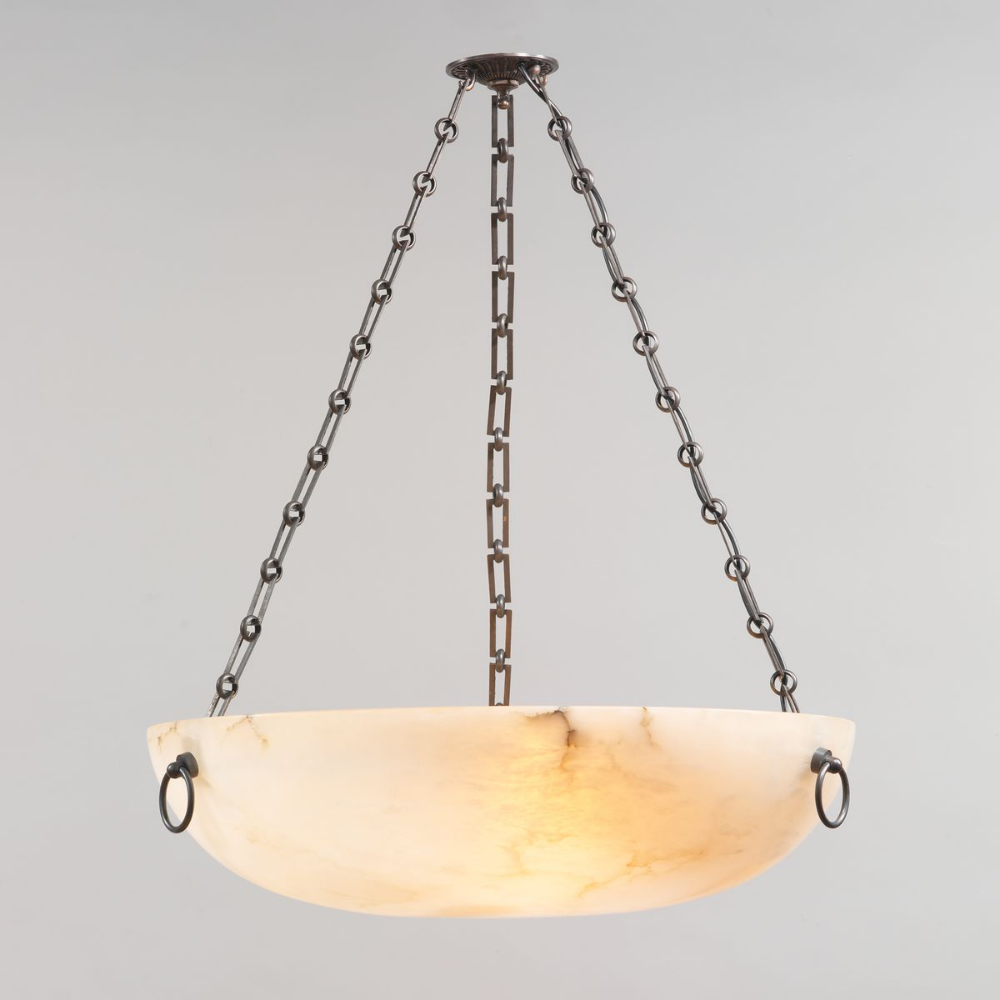 Burton Alabaster Bowl Ceiling Light Vaughan Designs Pendant Light