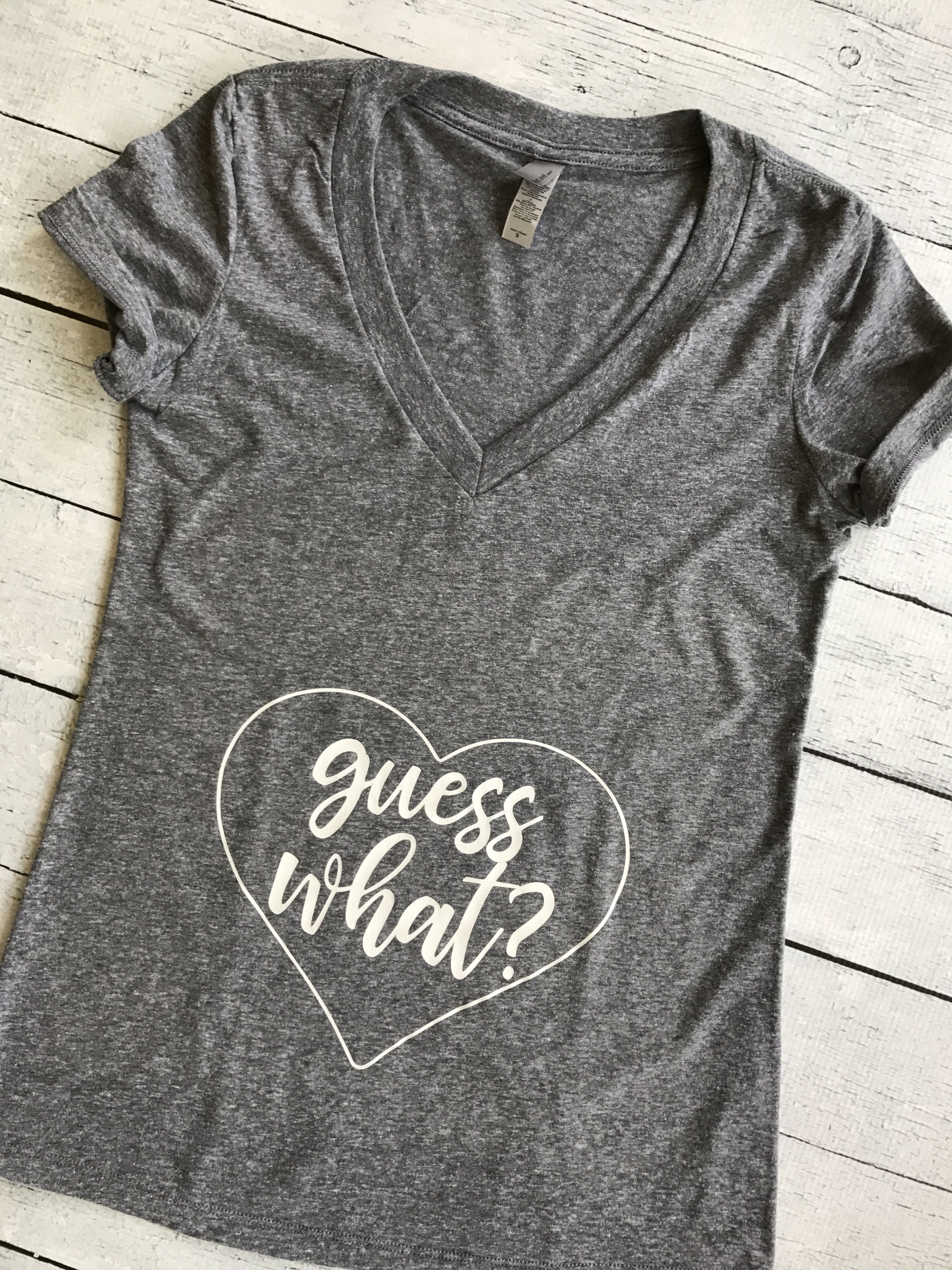 guess what v neck pregnancy announcement top guess what