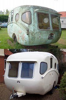Featured Egg - 1957 Willerby.Notice which side of the trailer the entry door is located.This was built to be sold and used where people drive on the left hand side of the road! Tiny Trailers, Small Trailer, Vintage Campers Trailers, Retro Campers, Vintage Caravans, Camper Trailers, Small Caravans, Custom Campers, Bike Trailer