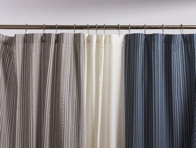 Pineapple Pinstripe Cotton Single Shower Curtain Stylish Shower