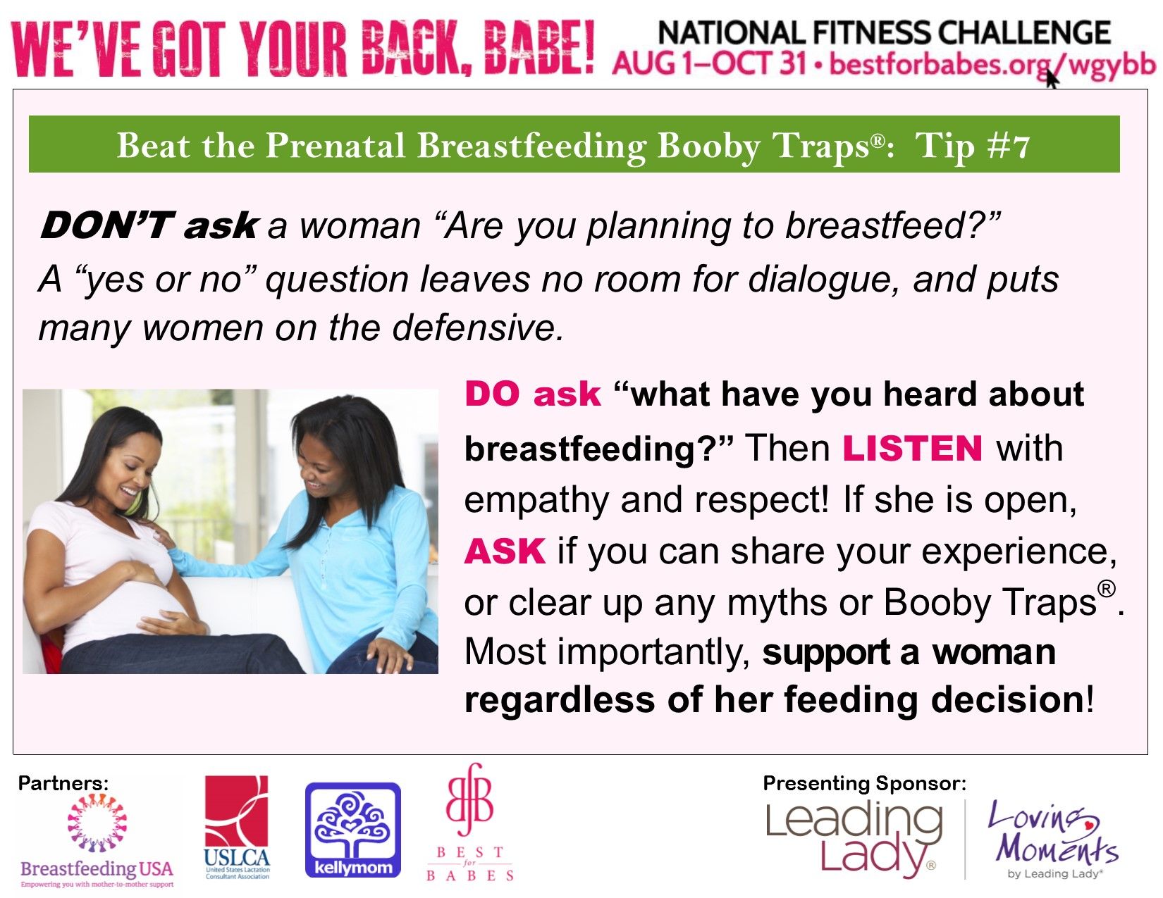 Breastfeeding: yes or no Breastfeeding: yes or no