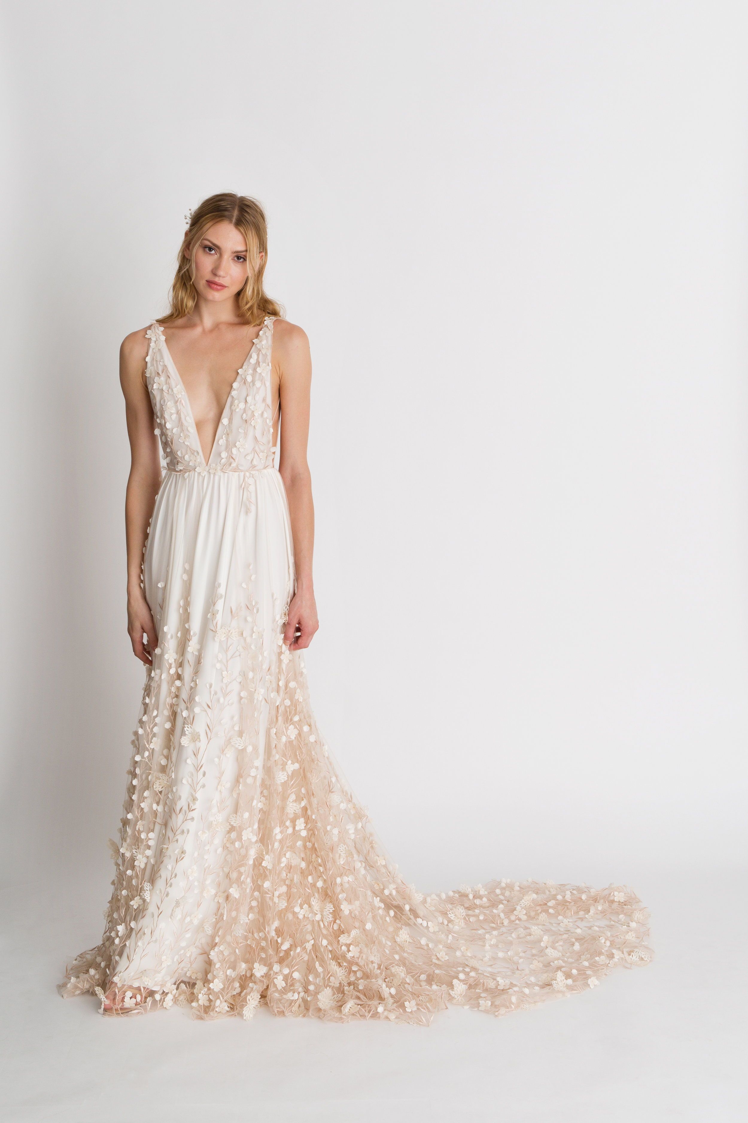 Iris by Alexandra Grecco | Magic Hour Collection | The Floral Iris Gown is the pièce de résist