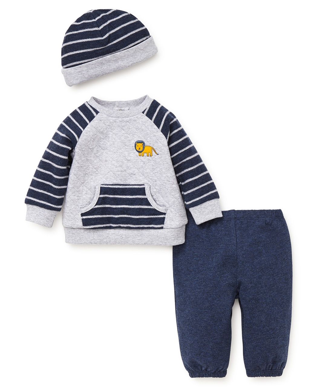 Joules Baby Barney Intarsia Jumper in Navy Stripe Dinosaur