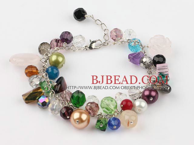 participar Automáticamente Existencia piedra colorida pulsera de cristal con la cadena extensible | Pulseras,  Pulseras de cristal, Hacer pulseras bisuteria