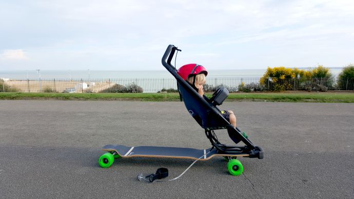 skateboard pushchair