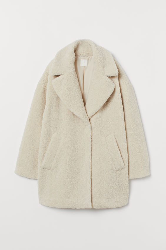 Kurzmantel Aus Teddyfleece Cremefarben Ladies H M At Rockar Kappa Jacka
