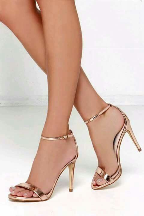 Rosados Homecoming Shoes Gold Ankle Strap Heels Ankle Strap Heels