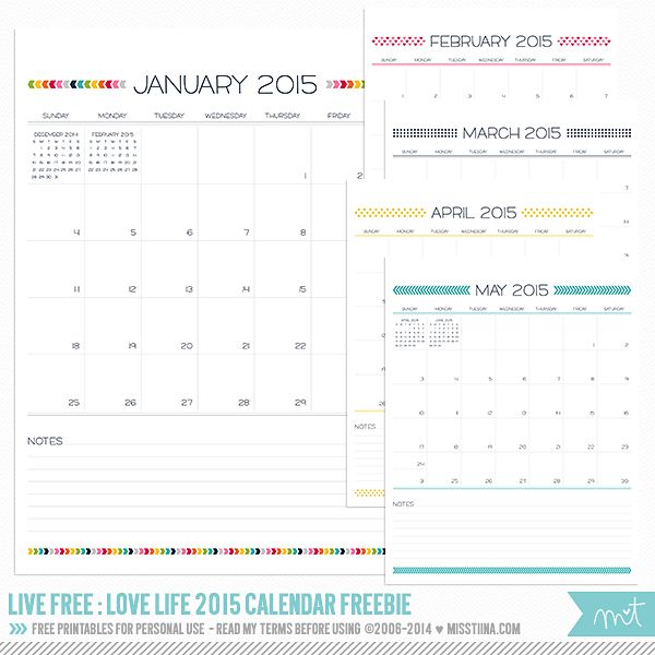 Free Printable Live Free : Love Life 2015 Calendar from MissTiina.com {Blog} Monthly Planner Printable, Printable Calendar Template, Free Printables, Party Printables, Handmade Home, Kids Calendar, 2015 Calendar, Blogging, Life Planner