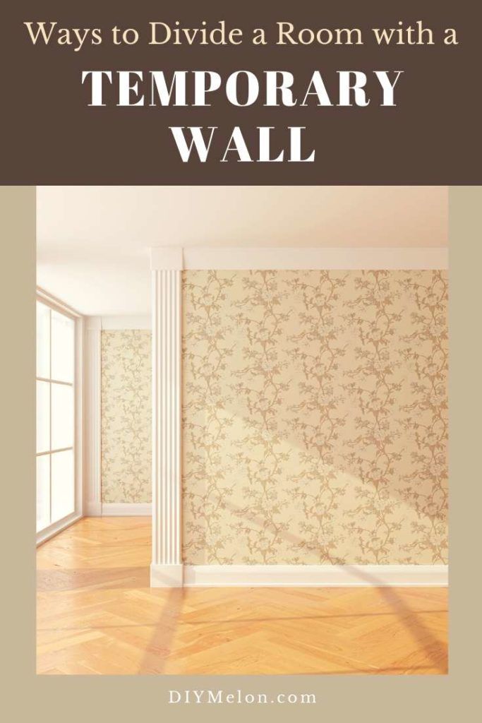 How to Divide a Room with a Temporary Wall - Step by Step Process Room Divider Ideas Diy Cheap, Kids Room Divider, Bedroom Divider, Room Divider Walls, Walls Room, Fabric Room Dividers, Hanging Room Dividers, Curtain Room Divider Diy, Entryway Divider