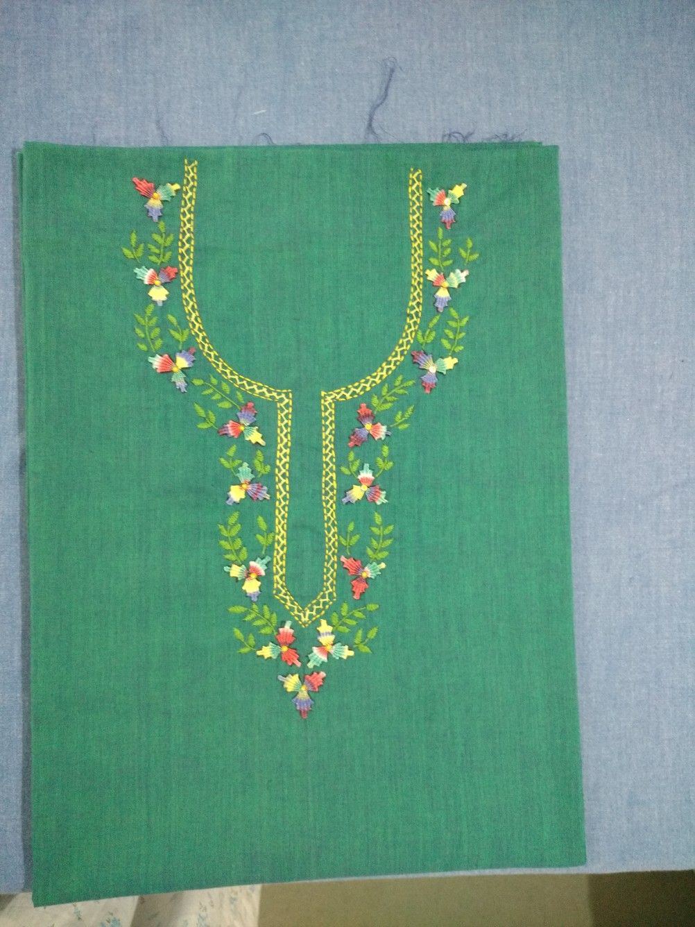 Pin by Vaishali's hobby creation. on #kamalkashida. | Embroidery neck designs, Hand