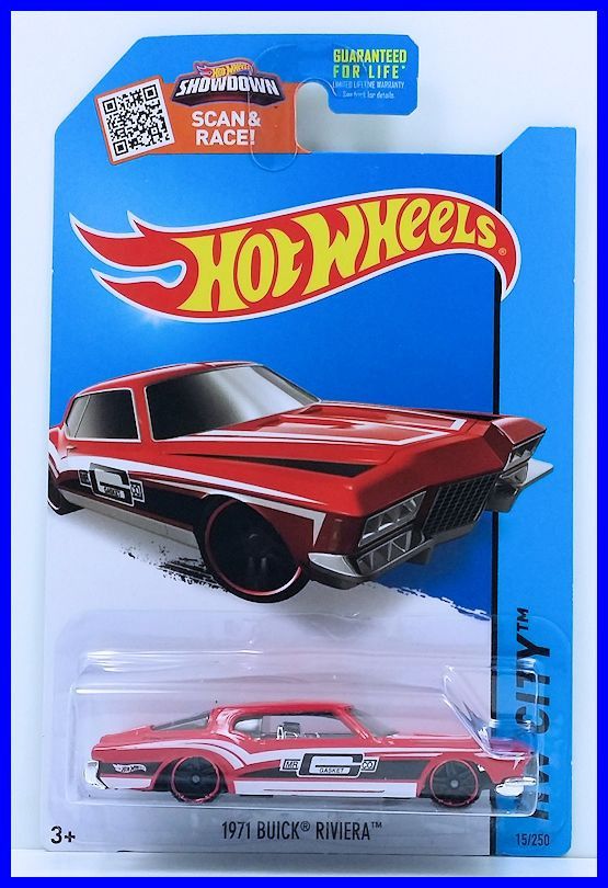 Hot Wheels 2015 Collector 015 250 Hw City Hw Performance 1971 Buick Riviera Red Usa Card Hot Wheels Toys Hot Wheels Buick Riviera
