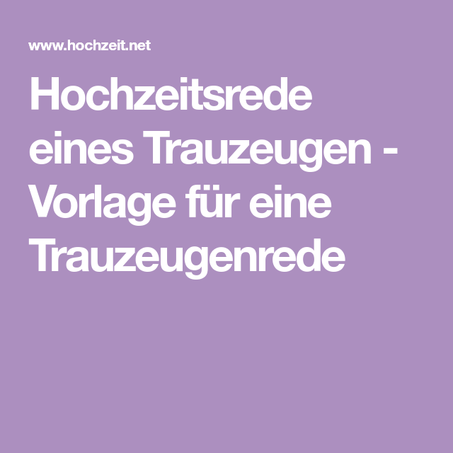 Hochzeitsrede kennenlernen