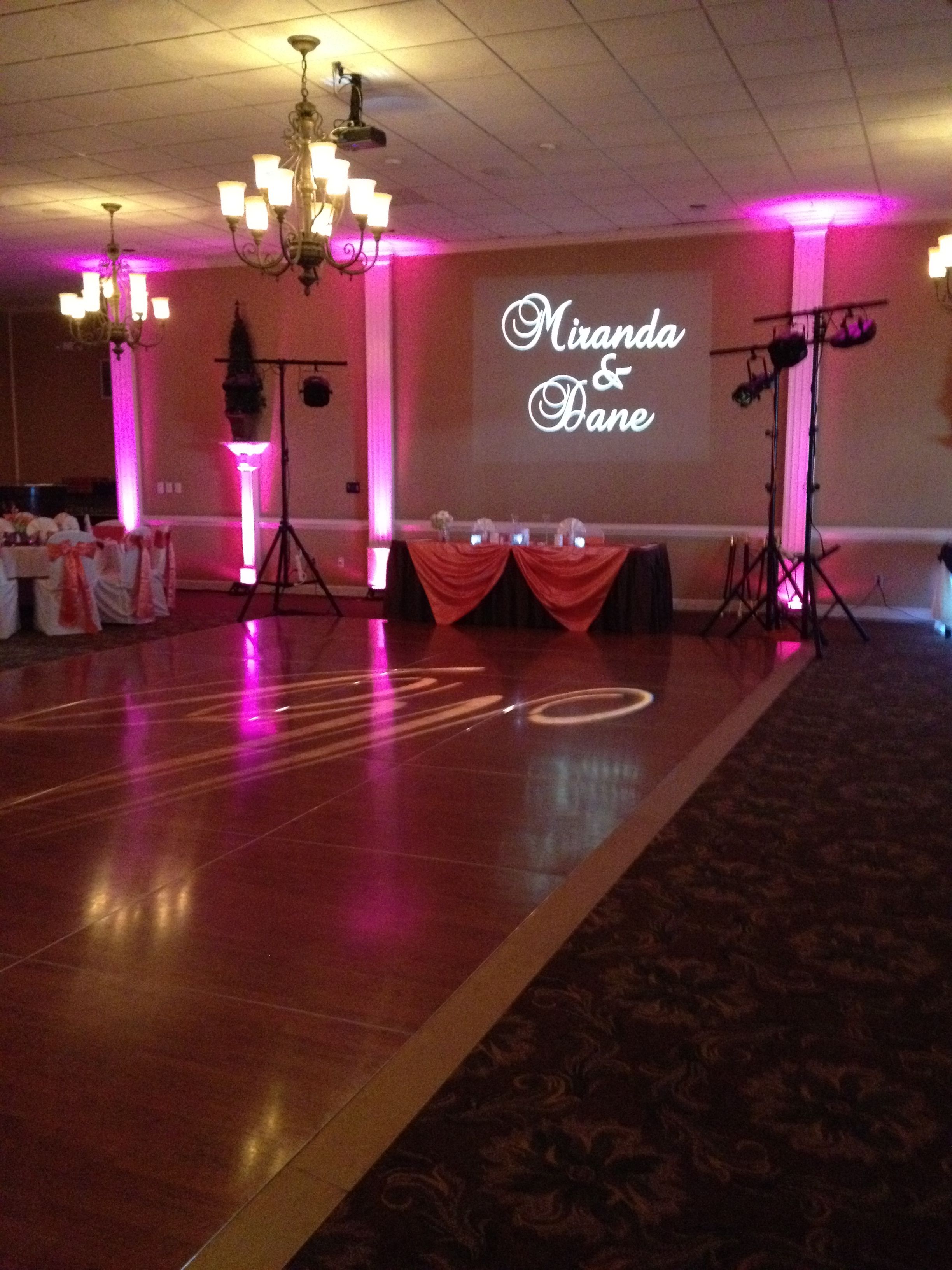 Mayport Naval Station Officer's club with uplighting, dance floor