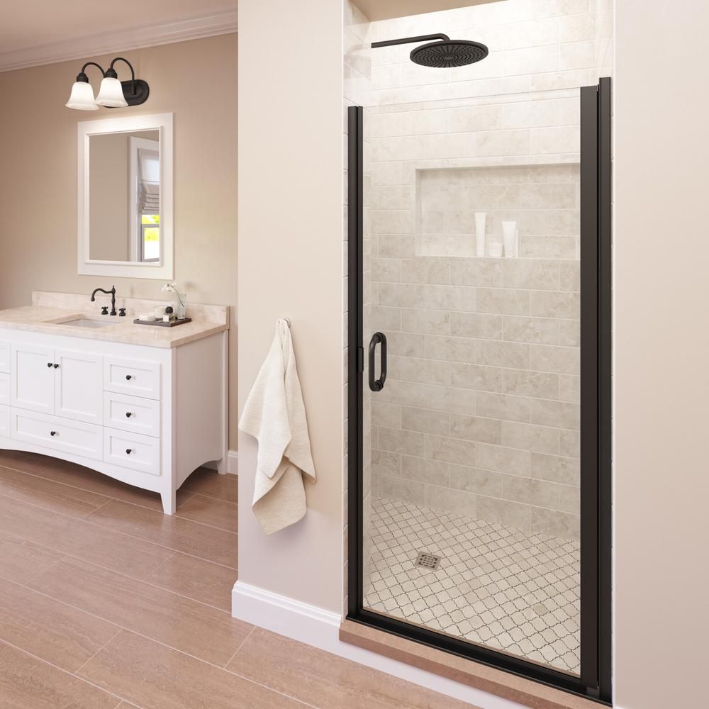 Basco Infinity 28 In X 72 Semi Frameless Hinged Shower - Frameless Glass Shower Doors Oil Rubbed Bronze Basco Infinity 28 In X 72 Semi Frameless Hinged Shower - Frameless Glass Shower Doors Oil Rubbed Bronze