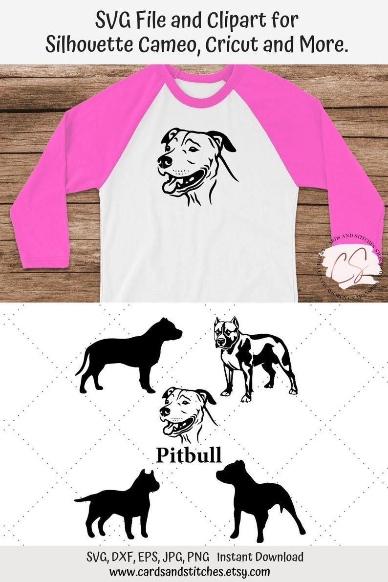 Download Free Pitbull Silhouettes Svg And Clipart Great For Cricut And Silhouette Machines Dog Lover Svg File Dxf Jpg Eps Png Clip Art Baby Applique Dog Lovers PSD Mockup Template