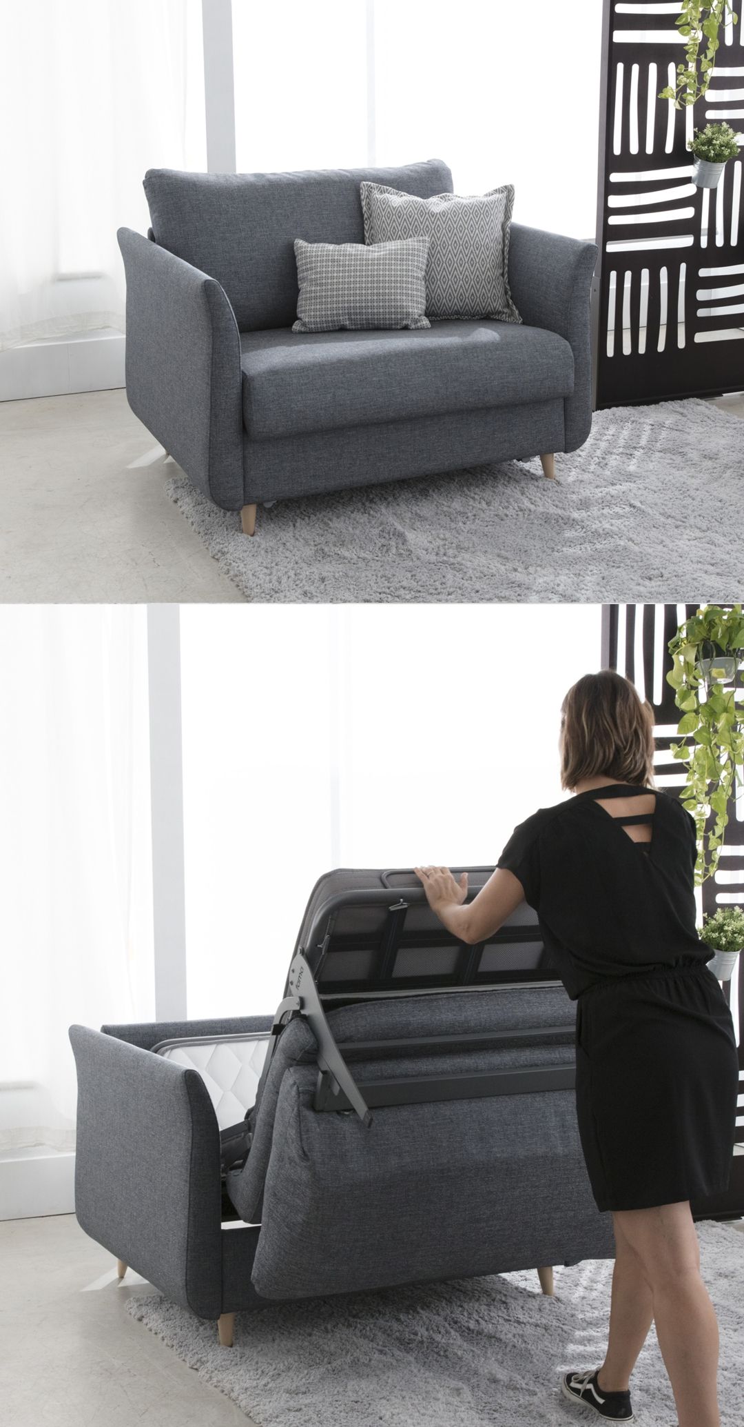 Sofá Cama Pequeño Individual Sillon Cama Sofa Cama Pequeño Camas
