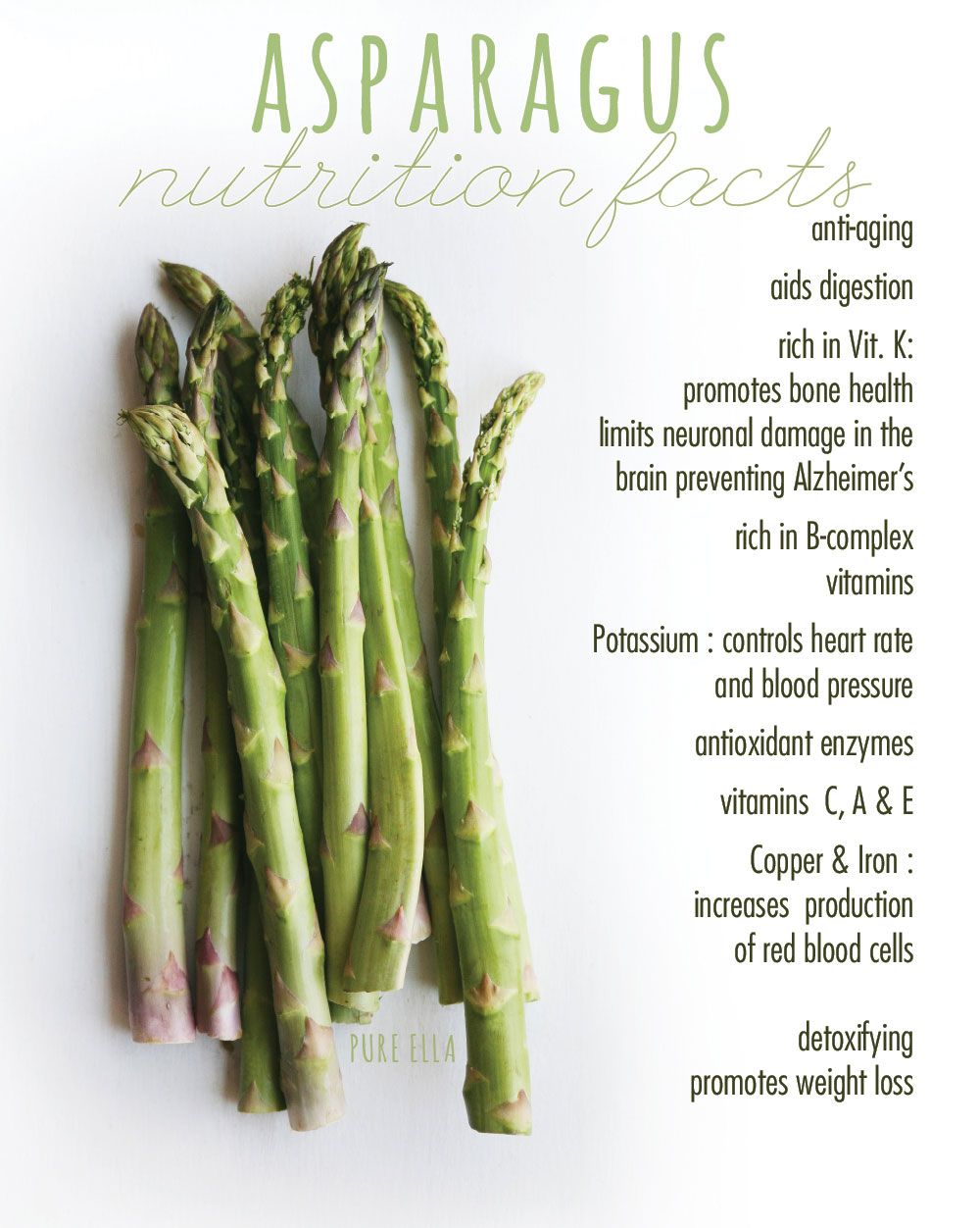 Nutrition Facts : health benefits of asparagus