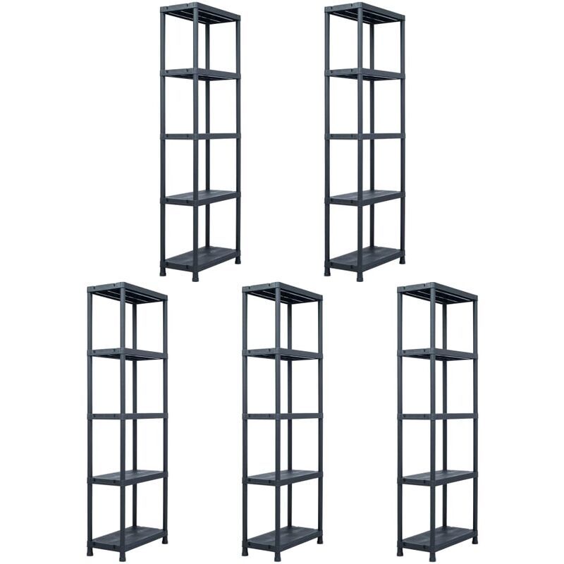 Helloshop26 – Étagères de rangement 5 pièces 125 kg 60 x 30 …