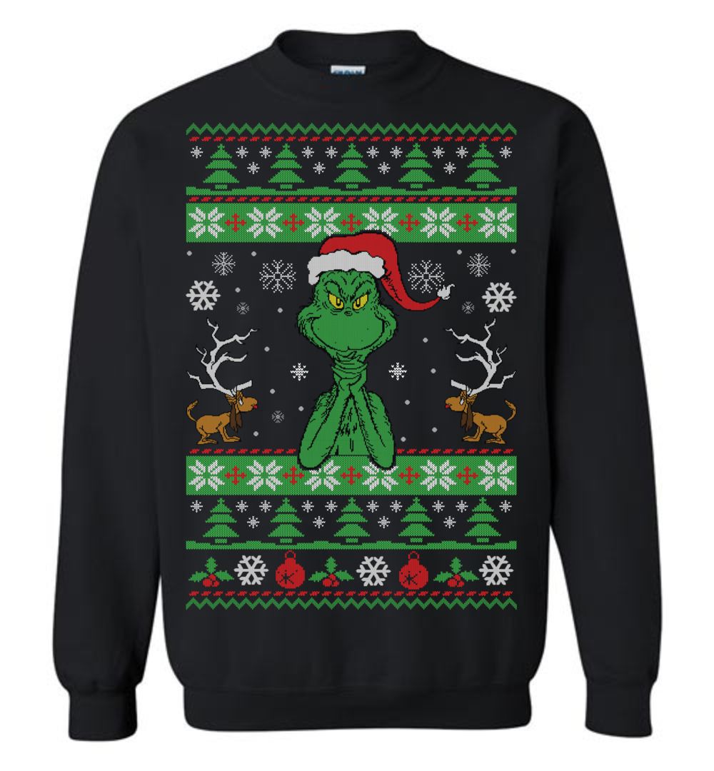 Seuss Thing 1 is On The Run Adult Ugly Christmas Sweater Dr