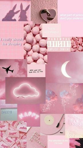 Pink photo collage