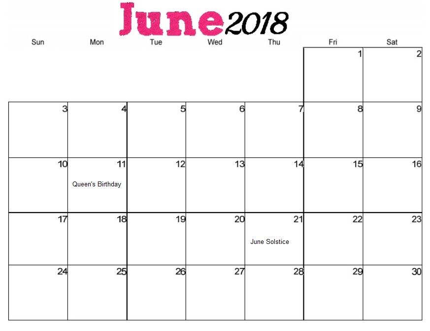 2018 calendar vertical