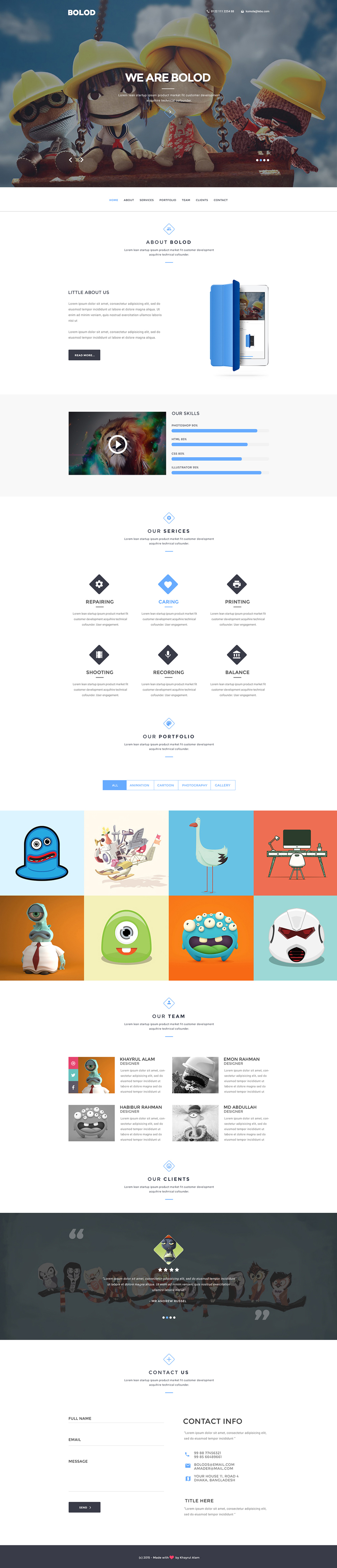 author web template