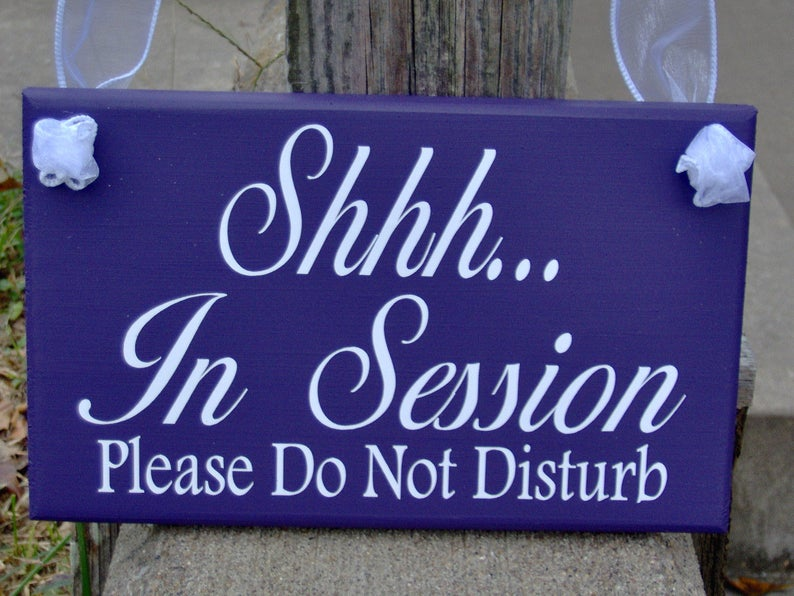 In Session Please Do Not Disturb Wood Vinyl Office