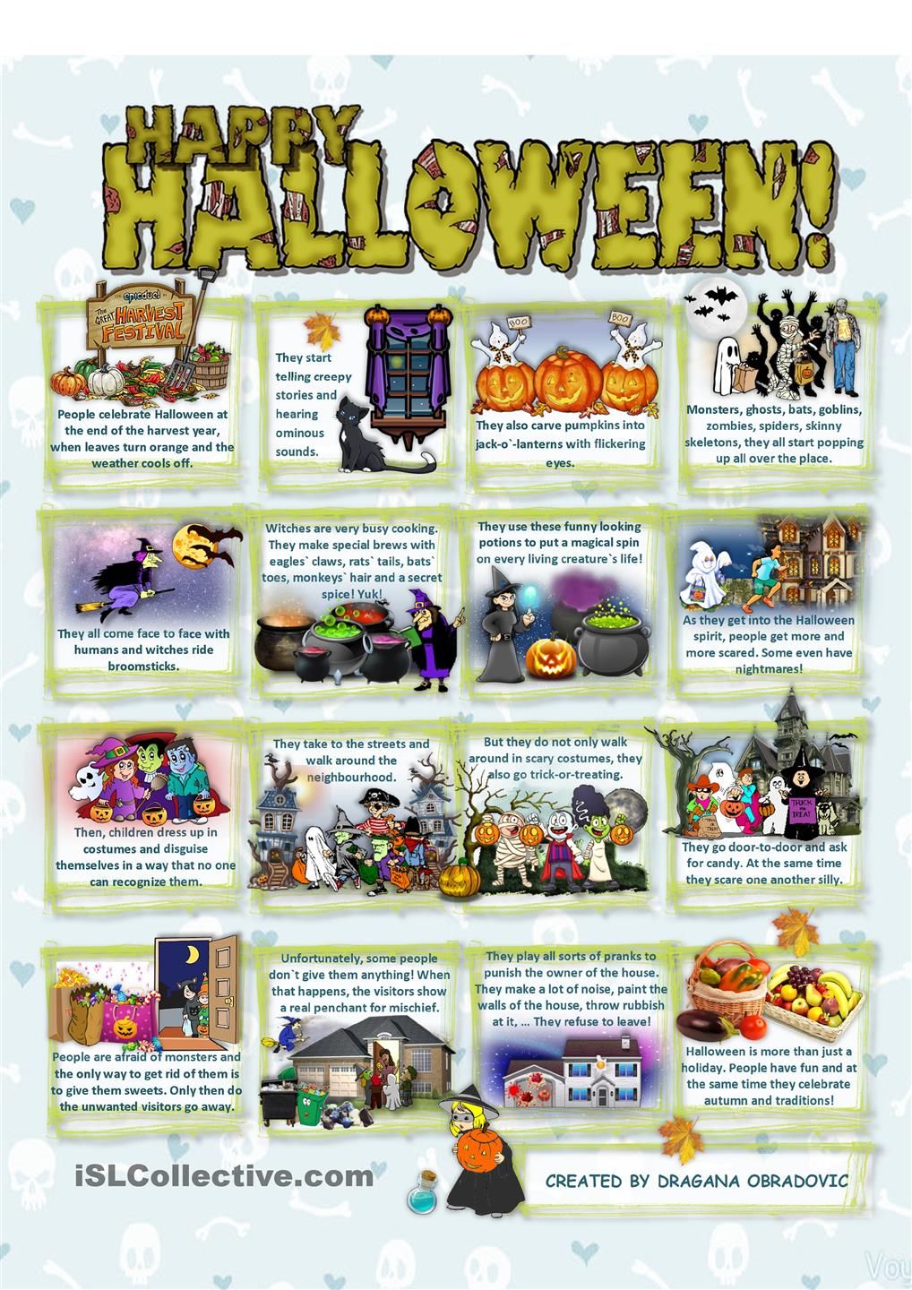 Halloween Frenzy Halloween Worksheets Halloween Lesson Halloween Vocabulary