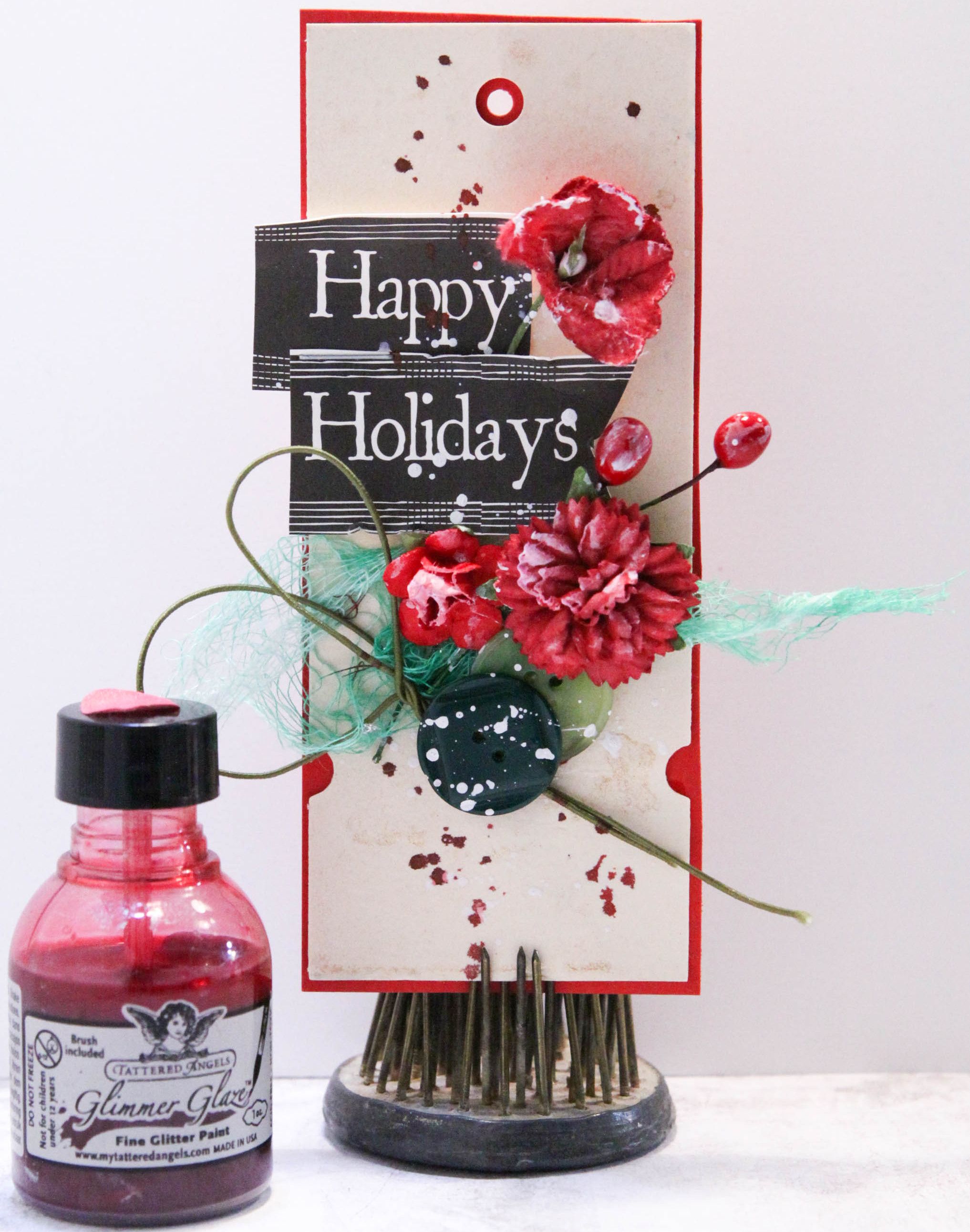 Happy Holiday Gift Tag Holiday Crafts Christmas, Holiday Gift Tags, Christmas Countdown, Happy Holidays Gift Tags, Glimmer, Tattered, Creative Studio, Jolly, Stampin Up