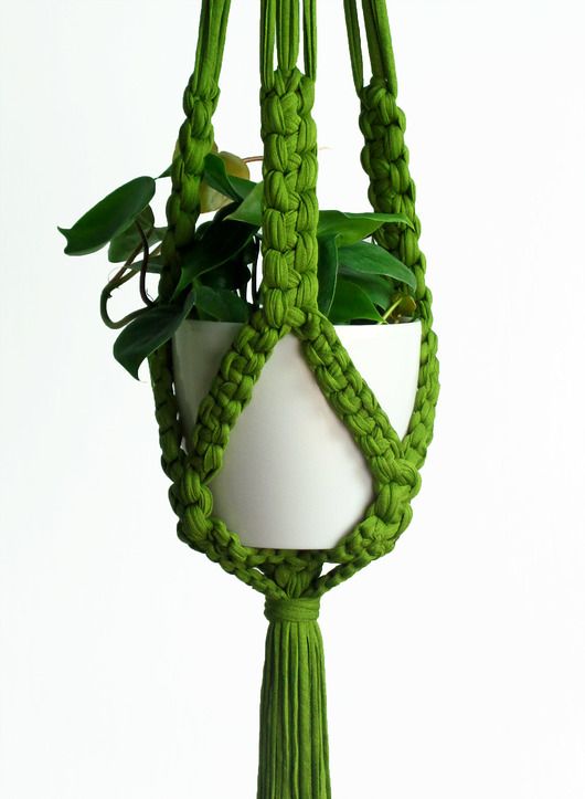 dodatki - dekoracje - inne-Kwietnik ANNA 3 spring Macrame Plant Hanger, Anna, Studio, Spring, Plants, Home Decor, Decoration Home, Room Decor, Studios
