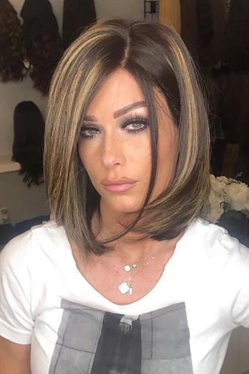Short BOB Black Brown Wig Short BOB Black Brown Wig