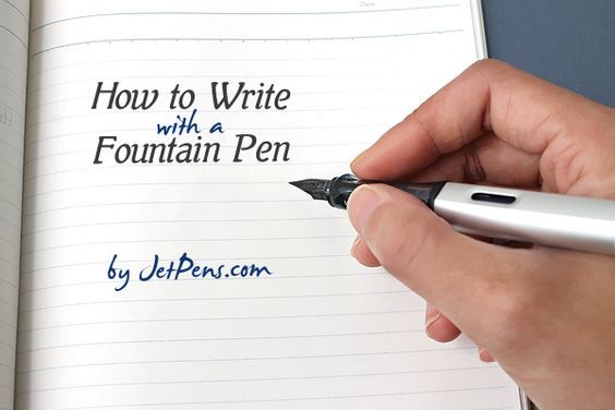 How to Write with a Fountain Pen | Fountain pen, Fountain pens ...