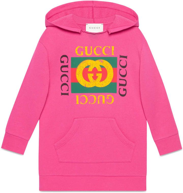 Gucci Children&#39;s hooded dress with logo | Girls designer clothes, Kids fashion dress, Hooded ...