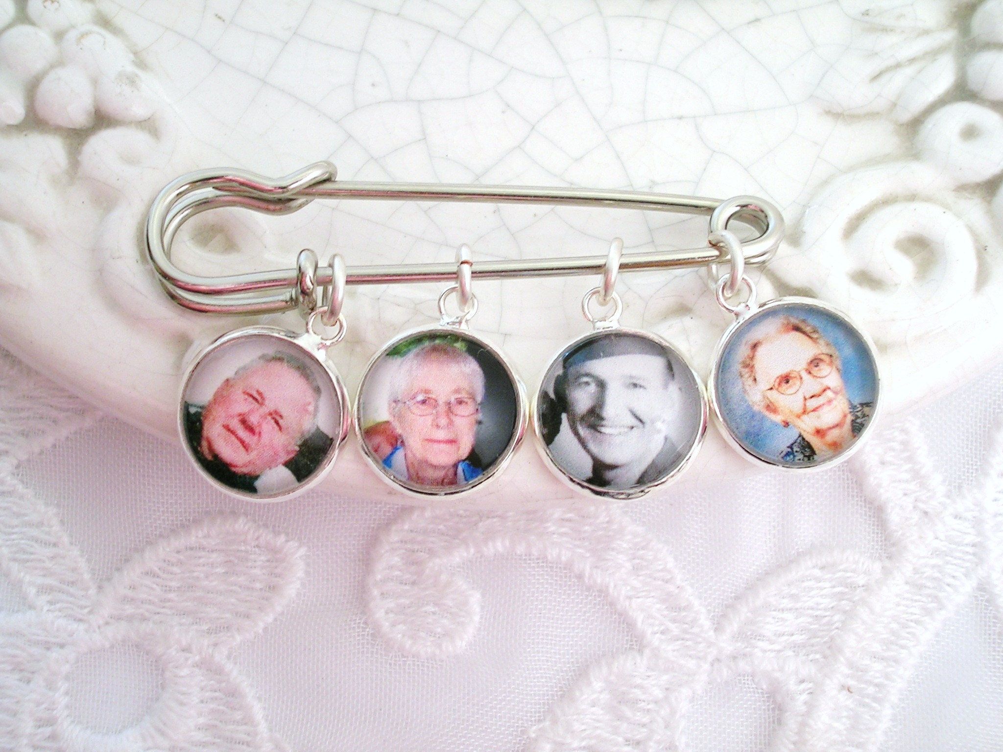 Remembrance Keepsake for Him Lapel Pin Boutonniere Charm Memorial Wedding Gift for Groom Loss of Father