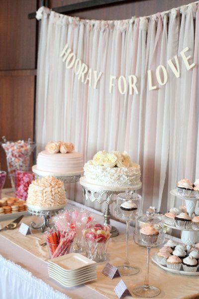 Diy Muskoka Bay Club Wedding From A Simple Photograph Bridal Showers Diy Tulle Fabric Backdrop
