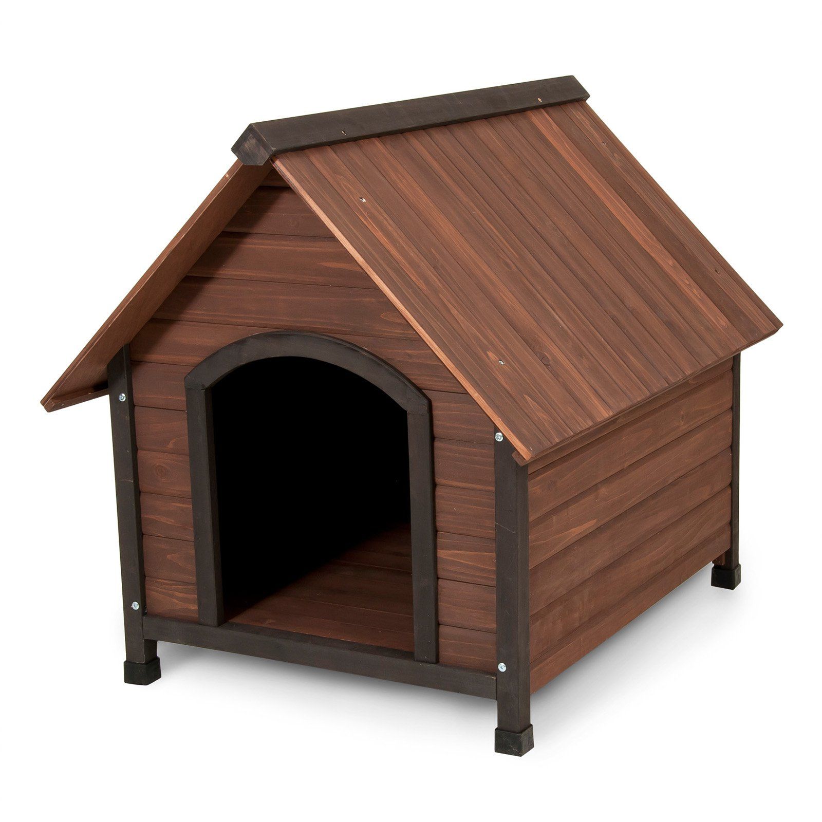 Petmate Aspen Ruff Hauz Peak Roof Dog House Wood Dog House