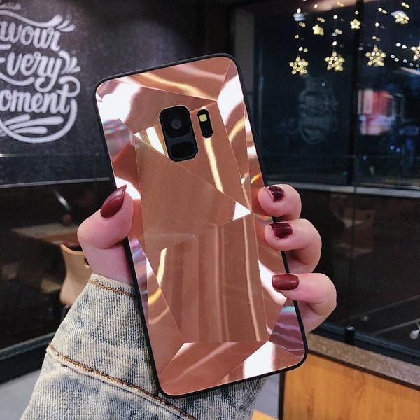 Candy Color Samsung Galaxy Cover 3d Geometric Mirror Phone Case Capas Samsung Capas De Celular Capas Para Telefone