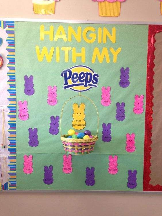 20+ Easter Bulletin Board Ideas which are incredibly sweet & oh! so cute Easter Bulletin Boards, Spring Bulletin Boards, Preschool Bulletin Boards, April Bulletin Board Ideas, Easter Bulliten Board Ideas, Easter Board Ideas, Bullentin Boards, Daycare Crafts, Preschool Activities
