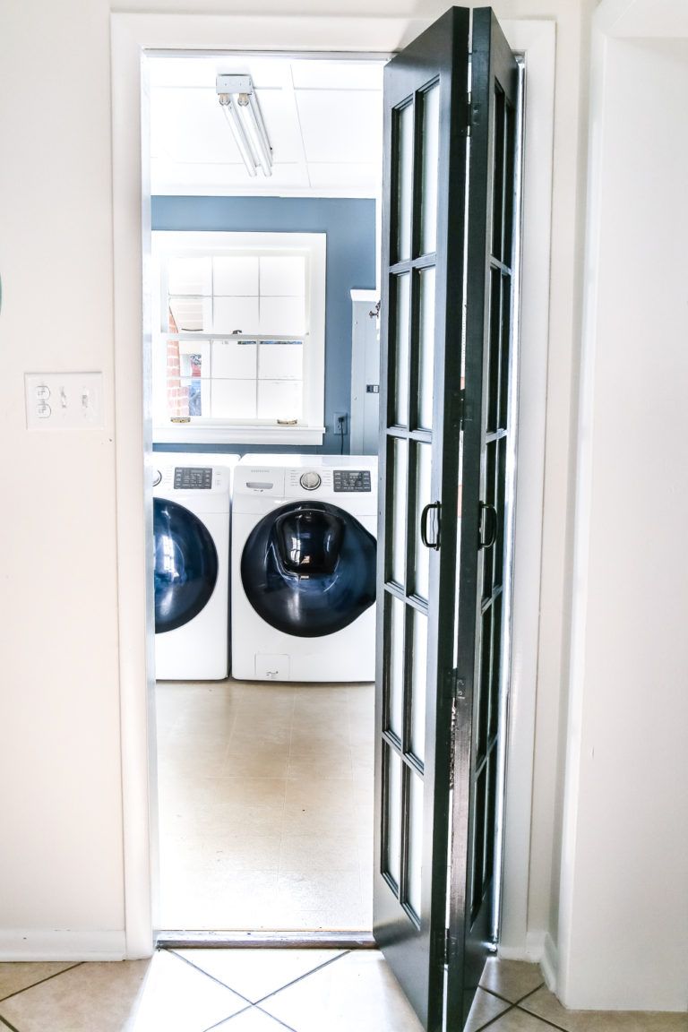 Laundry Room Updates French Bifold Door Laundry room doors, Laundry doors, Room doors