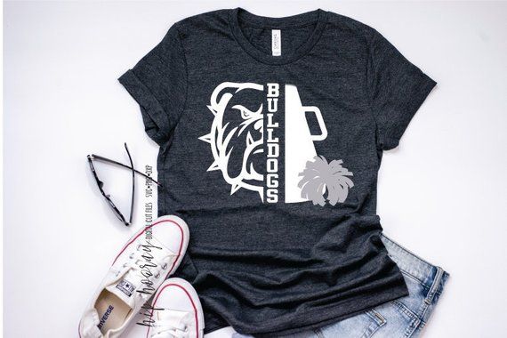Download This Bulldogs Cheer Cheerleader SVG Tailgate Mom Shirt Fall Friday is just one of the custom ...