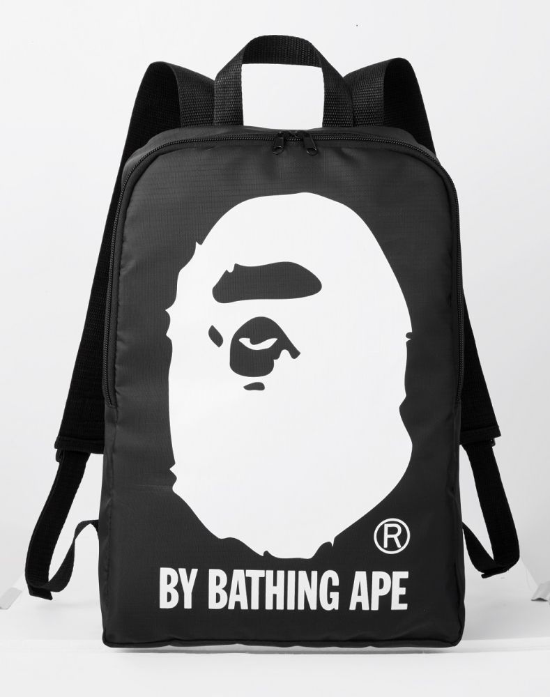 A Bathing Ape Bape Shoulder Bag Head Black Nylon Backpack Not including Magazine