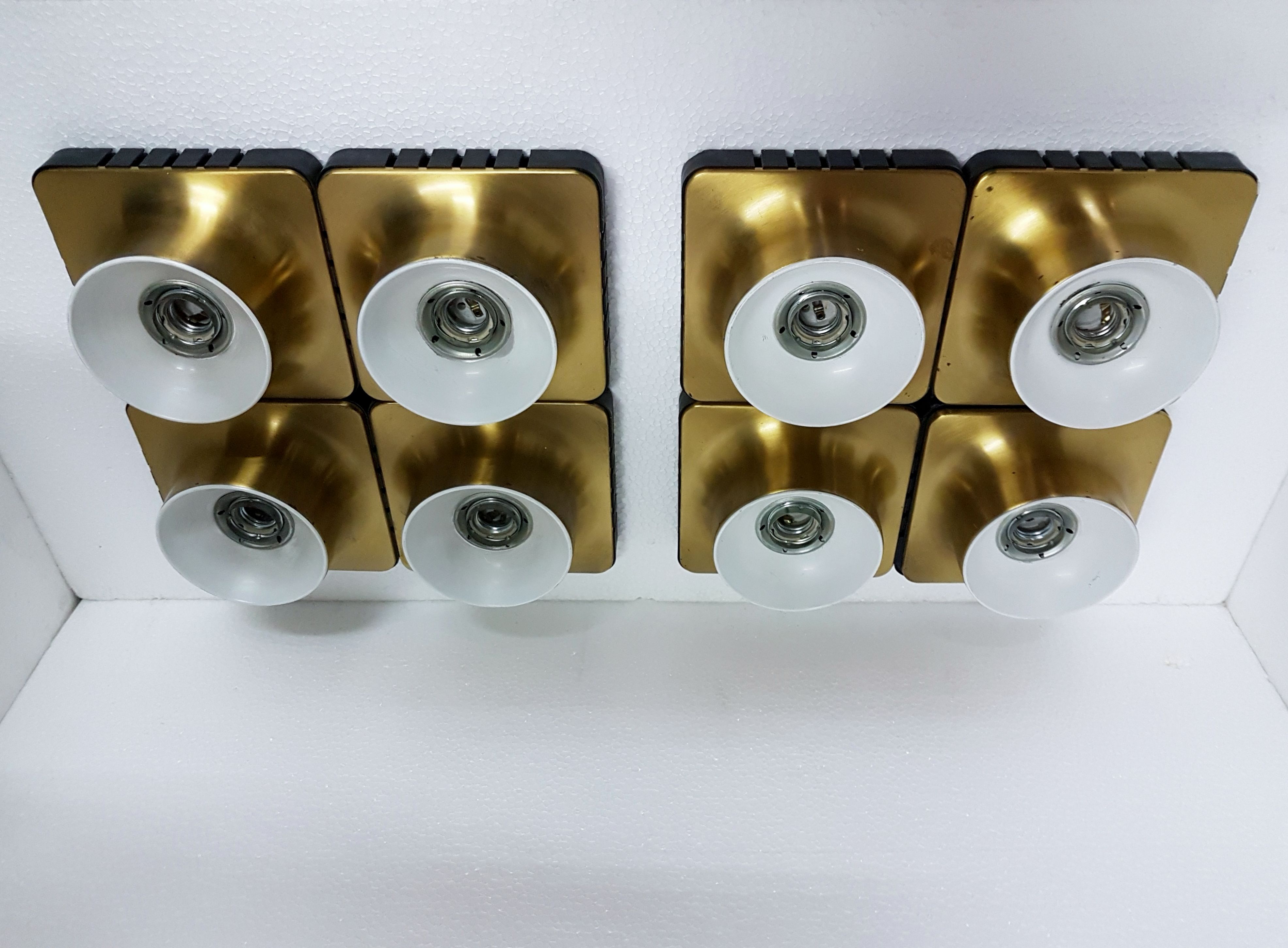 Plafoniere Ottone Design : Coppia plafoniera applique chandelier modulari luci in ottone