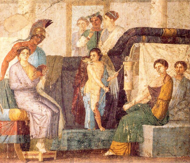 Los amores de Venus y Marte ilustra el uso de la perspectiva intuitiva por parte de los artistas romanos Los amores de Venus y Marte ilustra el uso de la perspectiva intuitiva por parte de los artistas romanos