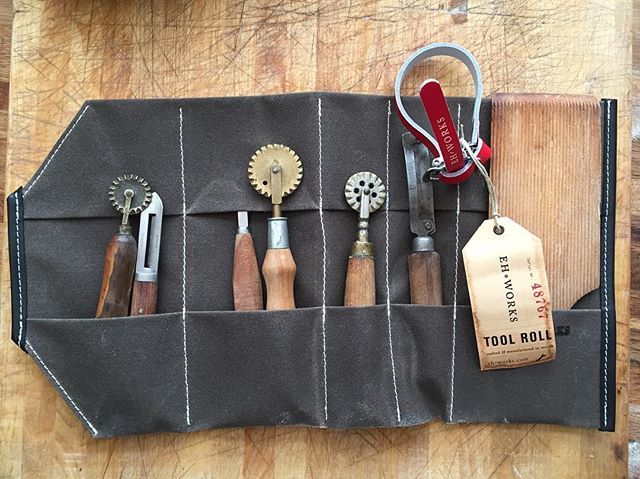 eh works does some beautiful work we love their knife bags aprons eh works