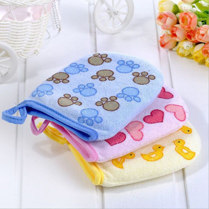 Soft Bath Wash Mitt Glove Clothe Colourful Newborn Toddler Children Kids Fun