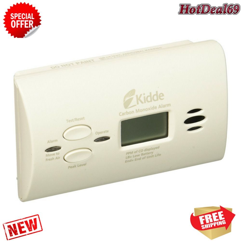 Carbon Monoxide Alarm Kidde Battery Operated With Digital Display Kn