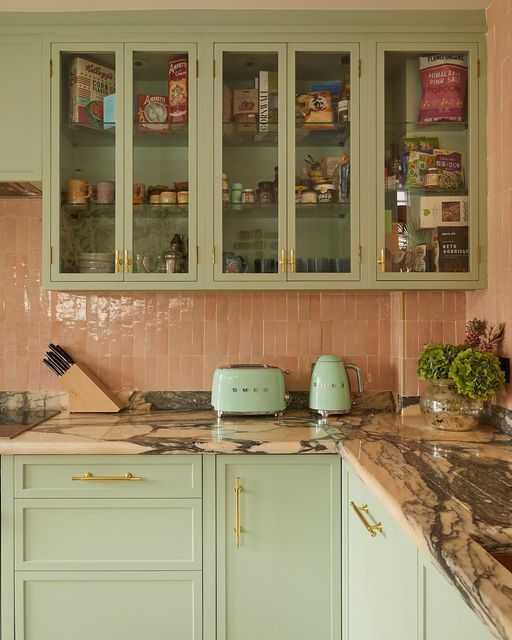 Lucy Sear-Barlow on Instagram: "Candy coloured kitchen for this sad and rainy Saturday 🍭🍭🍭 #barlowandbarlow"