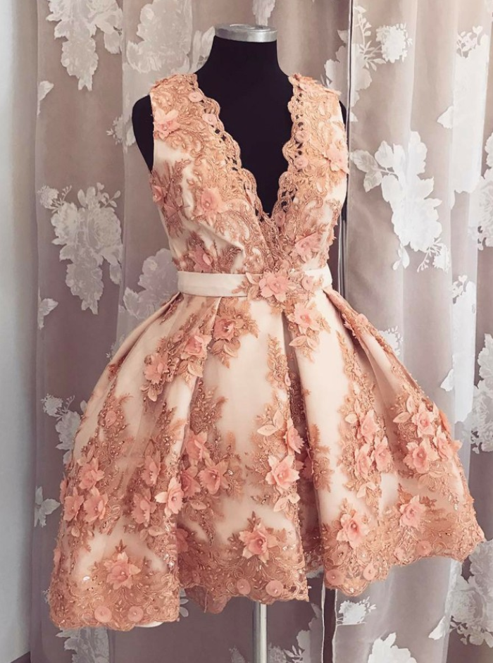 Homecoming Dresses,A-line Homecoming Dresses,V-nec Homecoming Dresses,A-line Homecoming Dresses,V-nec
